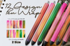 Pen Wrap Sublimation gradient pink color background Product Image 1