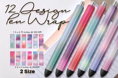 Pen Wrap Sublimation art deco pattern gradient pink Product Image 1