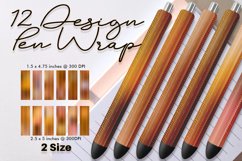 Pen Wrap Sublimation art deco pattern gradient orange Product Image 1