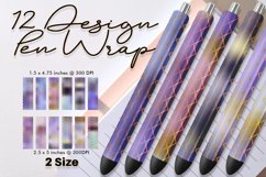 Pen Wrap Sublimation grid line pattern gradient purple Product Image 1