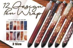 Pen Wrap Sublimation geometric pattern gradient brown color Product Image 1