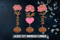 9 Flower Laser Cut Stand I Valentine Home Decor, Mom gift Product Image 3