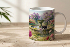 Mug blooming garden cat sublimation Product Image 7