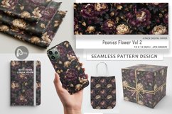 Digital Paper Peonies Flower Product Image 1