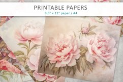 vintage flowers junk journal pages Product Image 1