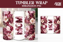 peonies tumbler wrap