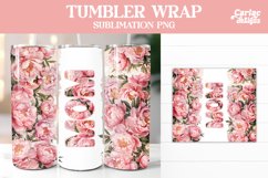 peonies tumbler wrap