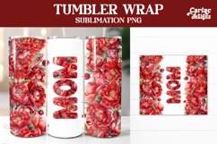 peonies tumbler wrap