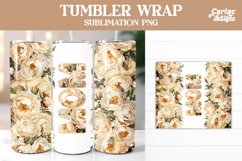 peonies tumbler wrap