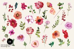 Watercolor Wild Rose Clipart Set Product Image 6