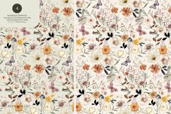 Meadow Flowers Watercolor Digital Seamless Pattern Set Product Image 4