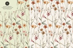 Meadow Flowers Watercolor Digital Seamless Pattern Set Product Image 5
