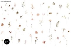 Autumn Wildflowers Clipart Alphabet &amp; Patterns Product Image 6