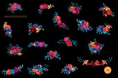 Watercolor Fiesta Flowers Clipart Collection Product Image 6