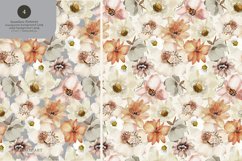 Meadow Flowers Watercolor Digital Seamless Pattern Set Product Image 6
