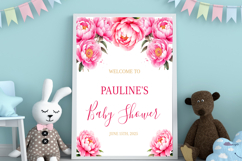 Watercolor Peony Clipart Pink Flower PNG Set Product Image 4
