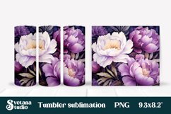 Flower tumbler | Peonies tumbler | Tumbler sublimation Product Image 1