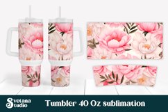 40 oz tumbler designs | Peonies tumbler wrap Product Image 1