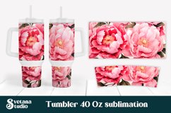 40 oz tumbler designs | Peonies tumbler wrap Product Image 1