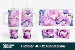 40 oz tumbler designs | Peonies tumbler wrap Product Image 1