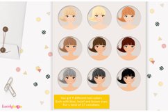 Woman character clipart, casual coffee girl, Peony LVA25 Product Image 2