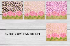 Mothers day sublimation tumbler wrap 20 Oz, peony flower tumbler sublimation, pink leopard tumbler wrap. summer tumbler design.