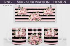 Peony Mug Wrap | Peonies Mug Sublimation Product Image 1