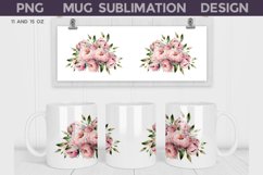 Peony Bouquet Mug Sublimation | Mothers Day Mug Wrap Product Image 1