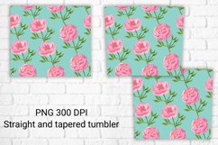 Flower tumbler design | Pink flower tumbler sublimation Product Image 2