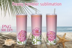 Flower tumbler design | Pink flower tumbler sublimation Product Image 1