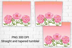 Flower tumbler design | Pink flower tumbler sublimation Product Image 2