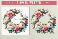 Peony wreath wreath png Watercolor Flower png