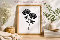 Elegant Peony Flower SVG Design | Floral SVG Product Image 1