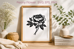 Peony Blossom Flower SVG Design | Floral SVG Product Image 1