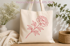 Vintage Peony Flower SVG Design | Floral SVG Product Image 1