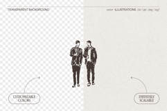 Urban People Silhouette Sketches Product Image 2