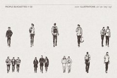 Urban People Silhouette Sketches Product Image 4