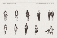 Urban People Silhouette Sketches Product Image 6