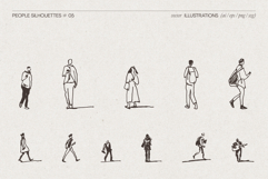 Urban People Silhouette Sketches Product Image 7