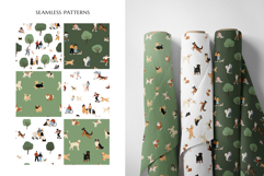 People and Pets Seamless Pattern, Dog Vector Set Product Image 2