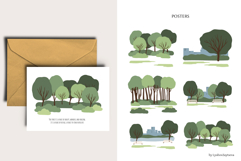 People and dogs in park illustration, dog lovers patterns Product Image 17