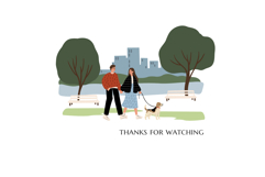 Pet and People in Park Illustration Set, Flat Vector Scenes Product Image 6