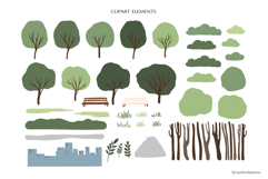 Diverse People And Dogs In Park, Vector Illustration Clipart Product Image 4