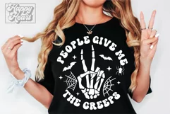 People Give Me The Creeps SVG - Funny Retro Halloween PNG Product Image 2