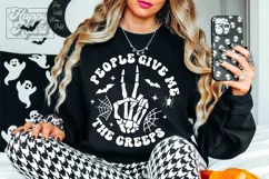 People Give Me The Creeps SVG - Funny Retro Halloween PNG Product Image 1