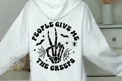 People Give Me The Creeps SVG - Funny Retro Halloween PNG Product Image 3