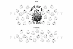 People Give Me the Creeps Halloween 40oz quencher tumbler sublimation full wrap high resolution transparant background