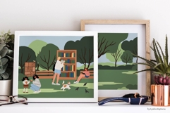 Diverse Characters and Park Elements Illustration Collection Product Image 8