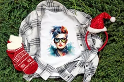 Watercolor Christmas people cong clipart winter Sublimation Product Image 5