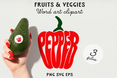 Fruit Typography BUNDLE, Fruit Word Art SVG | PNG | EPS Product Image 17